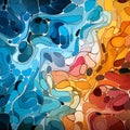 AI generated illustration of a colorful stained glass background Royalty Free Stock Photo