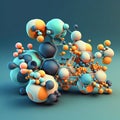 Ai-generated illustration of a complex chemical bond