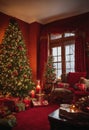 Cozy, comfortable and well decorated Christmas atmosphere