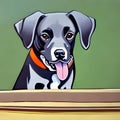 Cartoon Dog in Courtroom