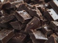 AI-generated illustration of dark chocolate chunks with a rich texture Royalty Free Stock Photo