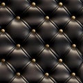 AI generated illustration of a dark leather texture with gold stud detailing Royalty Free Stock Photo