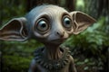 AI generated illustration of the Dobby in the forest Royalty Free Stock Photo