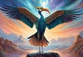 AI generated illustration of the Egyptian god with an ibis head, representing writing and magic