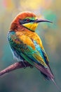 AI generated illustration of a European Bee-eater (Merops apiaster) in flight