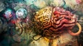 AI generated illustration of exposed brain