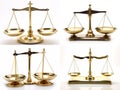 AI-generated Scales of justice isolated on white background. 3d illustration.