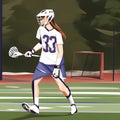 Female lacrosse player