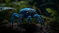 AI generated illustration of a fictitious spider with large eyes