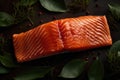 AI generated illustration of a fresh piece of salmon fillet