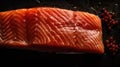AI generated illustration of a fresh piece of salmon fillet