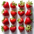 AI generated illustration of fresh strawberries on a clean white background