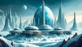 A space colony on a ice planet