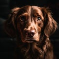 AI generated illustration of a German Spaniel, conveying a charming and curious expression