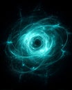Turquoise Quantum Data Vortex Forming Artificial Intelligence Core Royalty Free Stock Photo