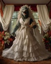 Bridezilla Godzilla wedding day Royalty Free Stock Photo