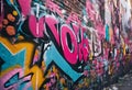 AI generated illustration of a graffiti-covered wall