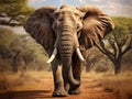 African elephant front