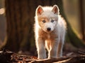 Arctic wolf pup Royalty Free Stock Photo