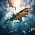 Blacktip sharks Royalty Free Stock Photo