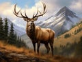 Bull elk Royalty Free Stock Photo