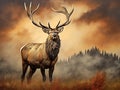 Bull Elk in profile Royalty Free Stock Photo