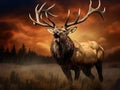 Bull Elk in profile Royalty Free Stock Photo