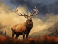 Bull Elk in profile Royalty Free Stock Photo