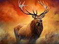 Bull Elk in profile Royalty Free Stock Photo