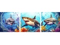 Fish banners no text Royalty Free Stock Photo