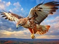 Hawk in flight