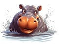Hippo cartoon Royalty Free Stock Photo
