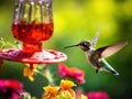 Humming bird feeding