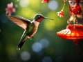 Humming bird feeding