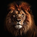 Lion king isolated on Wildlife animal