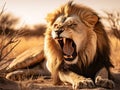 Lion roaring Royalty Free Stock Photo