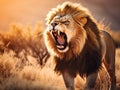 Lion roaring Royalty Free Stock Photo