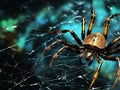 Net Casting spider Royalty Free Stock Photo
