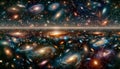an image of space with lots of galaxies around it and many of them Royalty Free Stock Photo