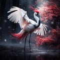 Red crowned crane Royalty Free Stock Photo