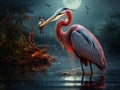 Red heron Royalty Free Stock Photo