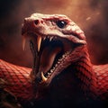 Red Spitting Cobra Royalty Free Stock Photo