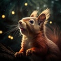 Red squirrel squeaks