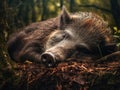 A sleeping wild Royalty Free Stock Photo