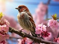 Sparrow on a branch