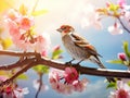 Sparrow on a branch