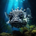 Spotted puffer fish