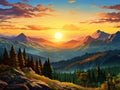 Sunset Mountains