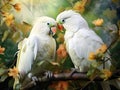 White Pair lovebirds