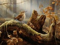 Winter Wren in Woodland Royalty Free Stock Photo